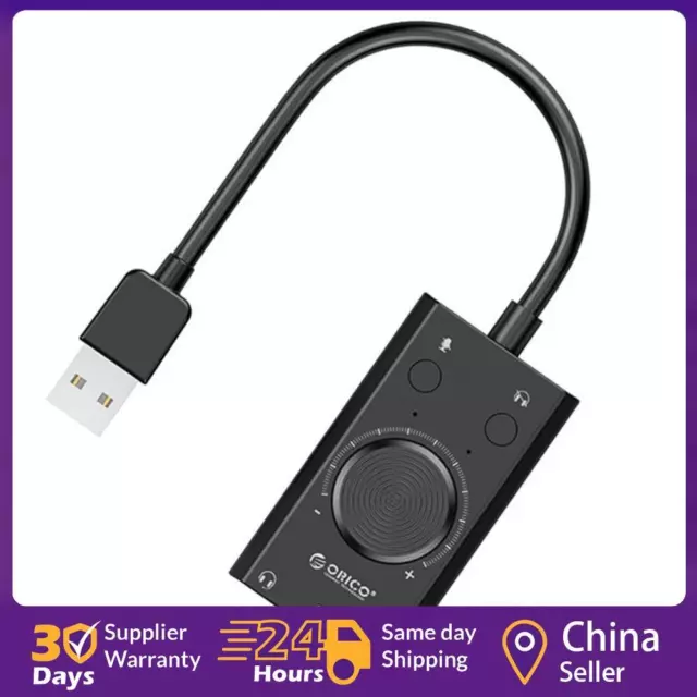Adaptador de tarjeta de sonido USB externa ORICO SC2 micrófono auriculares tarjeta de audio para PC ☘��️