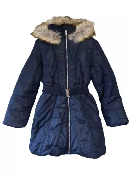 Cappotto parka bluzoo per ragazze in pelliccia sintetica blu scuro età 11-12 anni DH013 FF 10