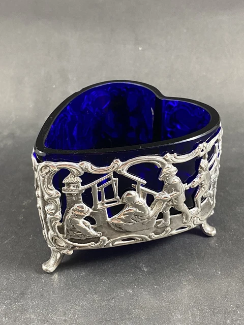 Sterling silver mustard pot. Holland