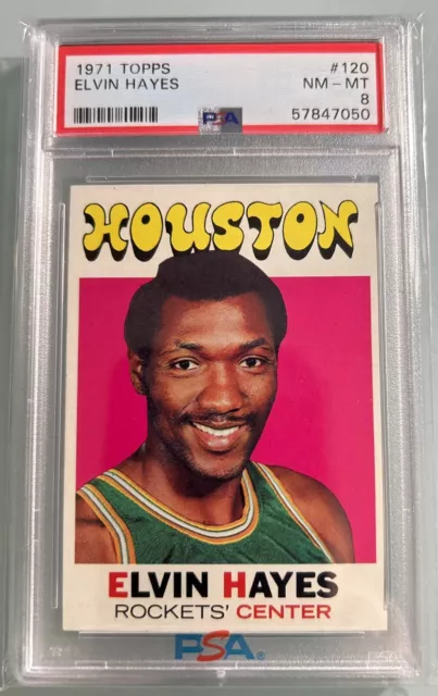 1971 Topps ELVIN HAYES PSA 8 NM-MT - HOFer