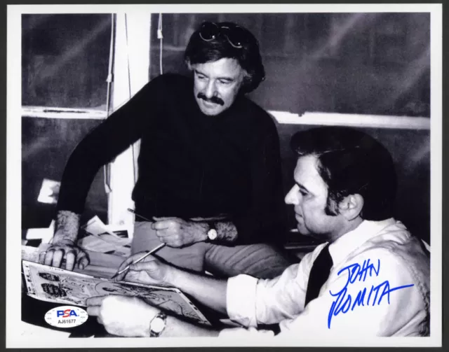 John Romita Sr. SIGNED 8x10 Photo Amazing Spider Man Artist PSA/DNA AUTOGRAPHED