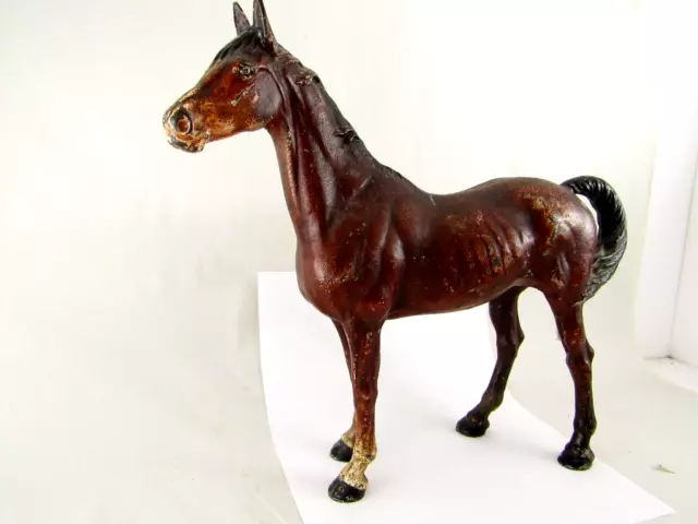 Antique Hubley Vintage Cast Iron Horse Statue Doorstop ~6 lbs