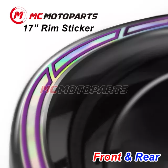 J19 17" Wheel Rim Holographic Sticker For Yamaha YZF R1 R3 R6 R7 R1M R1S