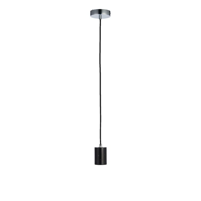 Ceiling Pendant Light Black Marble & Matt Black 60W E27 Dimmable