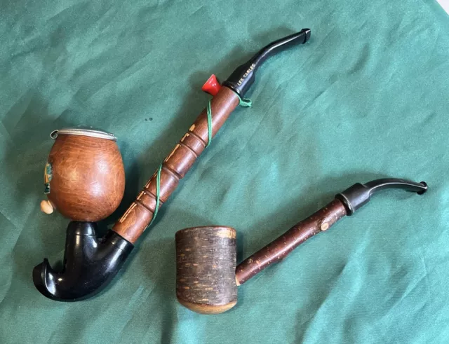 Lot De 2 Pipes En Bois