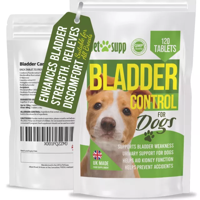 Urinary Bladder Support For Dogs Aids Kidney Function UTI Cystitis 120 Tablets