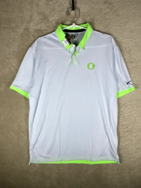 Nike Golf Dri-Fit Polo T-Shirts Top Size M Mens Green Logo Short Sleeve Sports