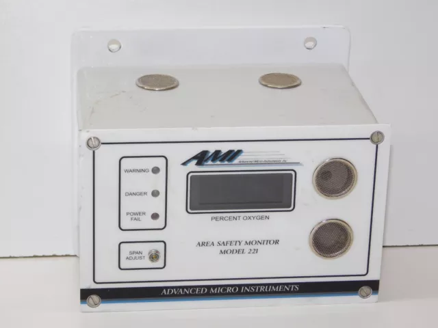 AMI Advanced Micro Instruments 221 Area Safety Monitor Oxygen Deficiency Unit