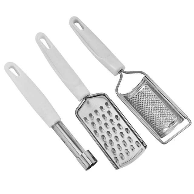 3 piezas en 1 juego removedor de núcleos de frotamiento grueso accesorios cepillado de patatas de acero inoxidable