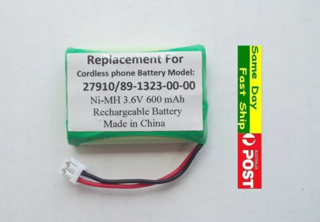 1x Ni-MH 600mAh 3.6V Generic Replacement Battery for Model 27910 89-1323-00-00