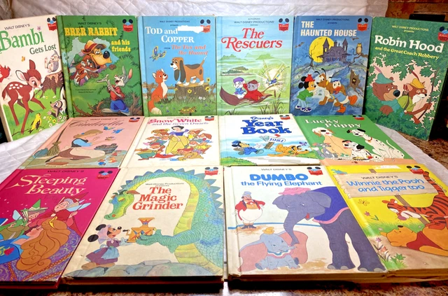 Vintage Lot of 14  Walt Disney Wonderful World of Reading - Hardcover Children's
