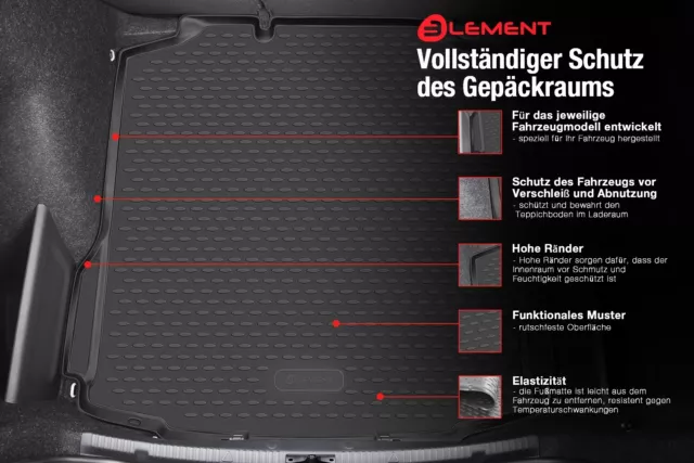 Kofferraumwanne für VW Amarok Doppelkabinen 2010-2022 Kofferraummatte 1 tlg. 3