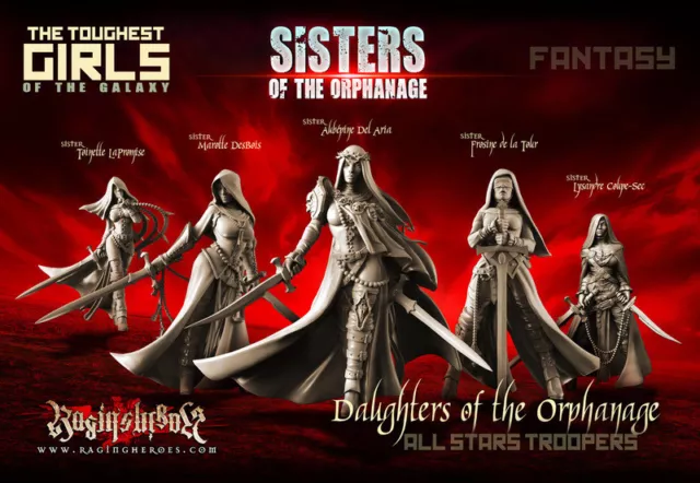 Raging Heroes Daughters of the Orphanage All Stars Troops Female Warriors 28mm