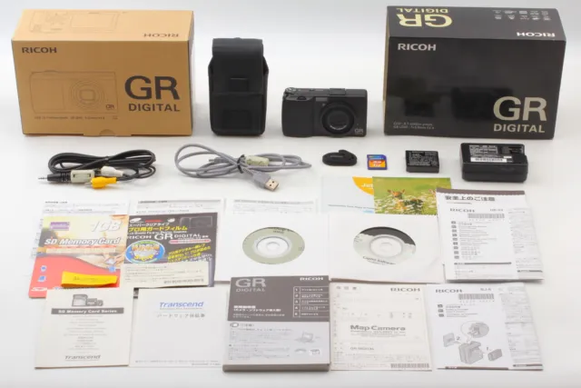 [MINT in Box w/ Case] RICOH GR DIGITAL Compact Camera Black 8.1MP  from JAPAN