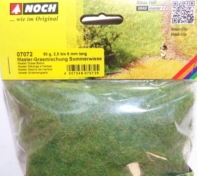 (199,80€/kg) NOCH 07072 Master-Grasmischung Sommerwiese Streugras 50g, 2,5-6mm