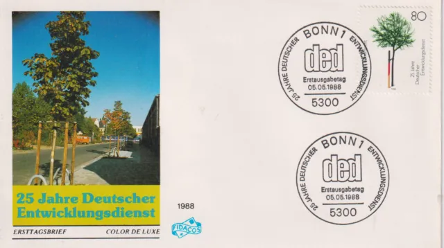 BRD FDC MiNr 1373 (3c) "25 Jahre Deutscher Entwicklungsdienst" -Soziales-Hilfe-