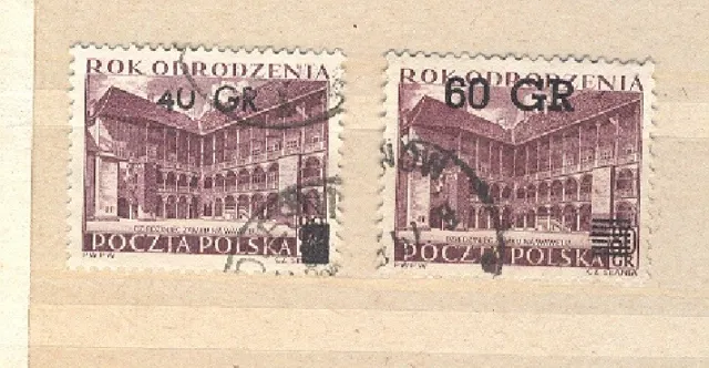 Briefmarken Polen 1956 Mi-Nr. 971 und 972  gestempelt