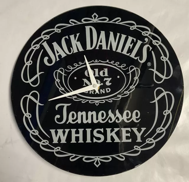 ★★★ Jack Daniel’s Vintage Retro 30cm Wall Clock Glass Top Man cave Bar ★★★