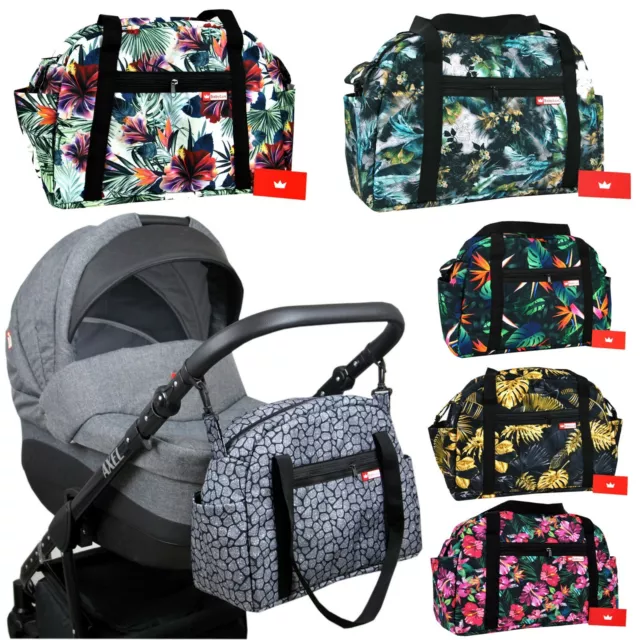 BabyLux Wickeltasche COLORFUL Kinderwagen Buggy Große Handtasche Babytasche