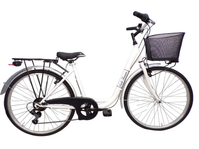 bicicletta donna bici da passeggio city bike 26 cambio 6 velocita' telaio basso