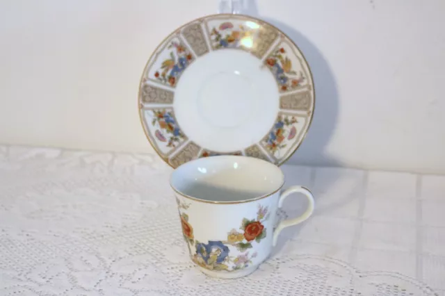 CRESCENT FINE CHINA RANMARU SPRING MOON JAPAN Cups & Saucers (3 ea), Bread Plate