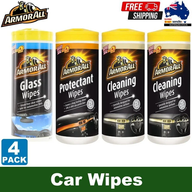 ARMOR ALL 4PACK Car Wipes Interior & Exterior Glass, Cleaning