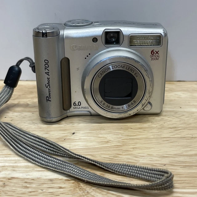USED CANON POWER Shot A700 Digital Camera PC1182 6.0 MP