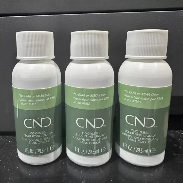 Pack 3 of CND Odorless Sculpting Liquid 1oz/ 29.5 mL Brand New Product 2023