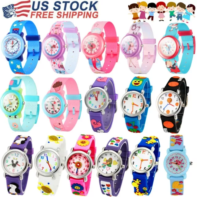 Kids Watches 3D Cute Cartoon Wrist Watch Silicone Children Fashion Wrist Watch