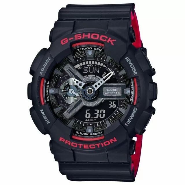 Casio GA110HR-1A G-Shock Ana-Digital Black Dial Black Resin Strap Men's Watch