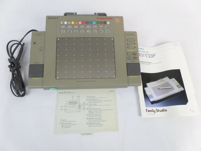 ☆ソニー　ビデオタイトラー　XV-T33F　サウンドエフェクター　XV-A33F NEW!!! Sony XV-A33F Retro Video Sound Editor Family Studio
