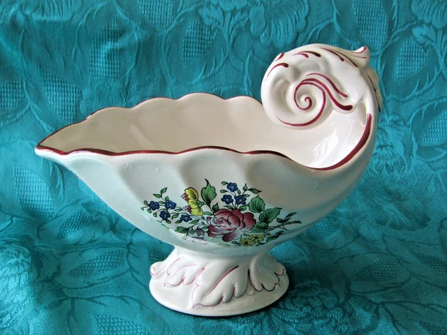 Saucière Ronde Ancienne KG Lunéville - Décor Floral - Porcelaine Française