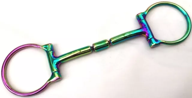 Comfort Eggbutt Snaffle with Copper Inserts (Plasma Coated Titanium Rainbow)