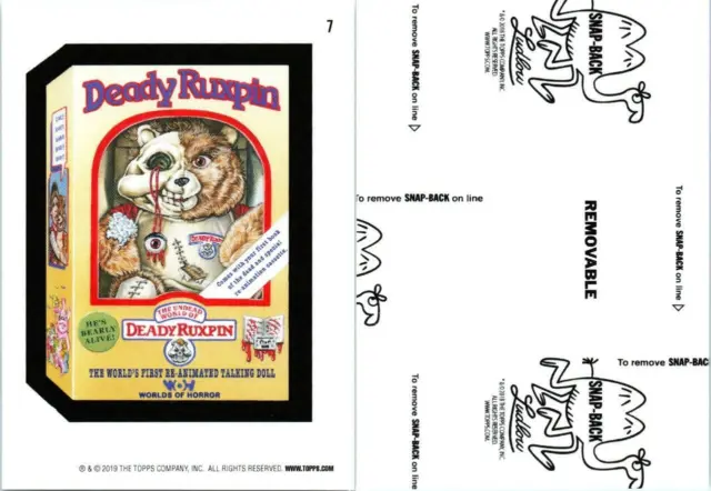 2019 Wacky Packages Old School 8th Series BLACK LUDLOW CARD #7 DEAD RUXPIN