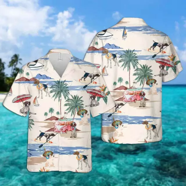 German Shorthaired Pointer Summer Beach Hawaiian Shirt_6821