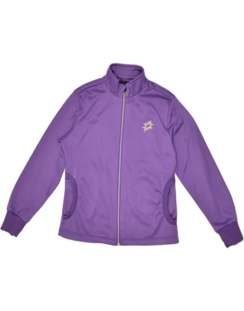 Lululemon Ivivva Girls Size 14 Purple Zip Front Athletic Jacket Mock Neck  Sporty