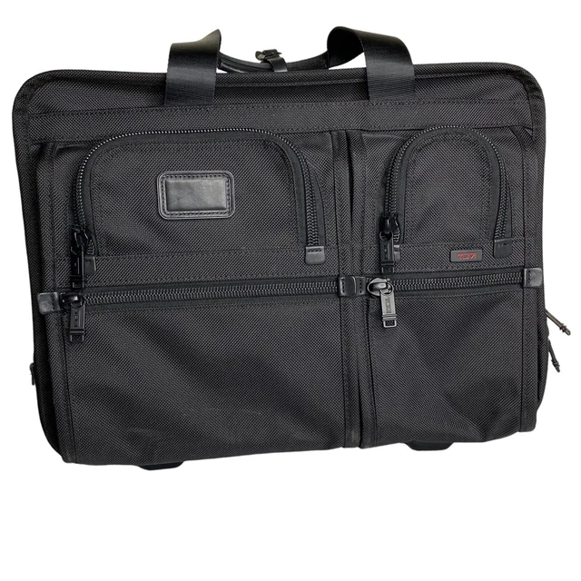 Tumi Alpha Deluxe Wheeled Briefcase Laptop Rolling Bag 26104D4 Expandable Carry 3