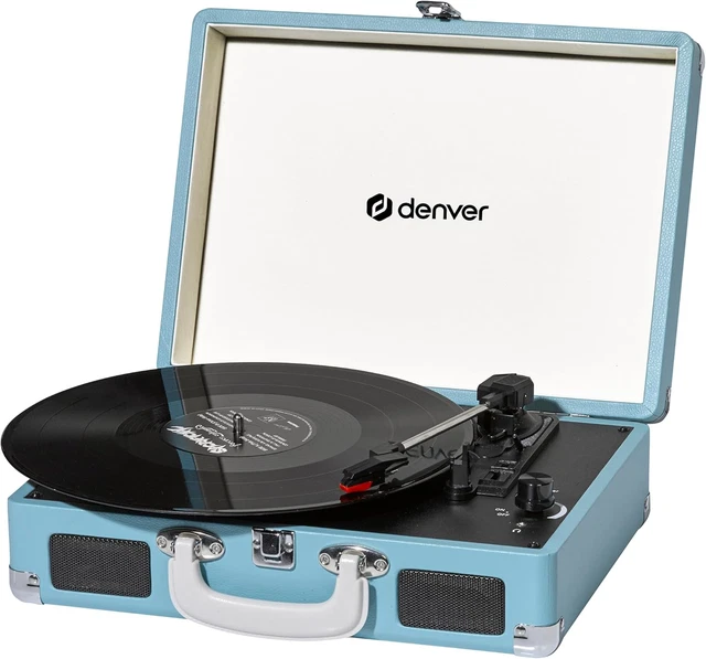 Giradischi Denver Con Valigia - 3 Velocità, Altoparlanti Integrati E USB - Foto 9