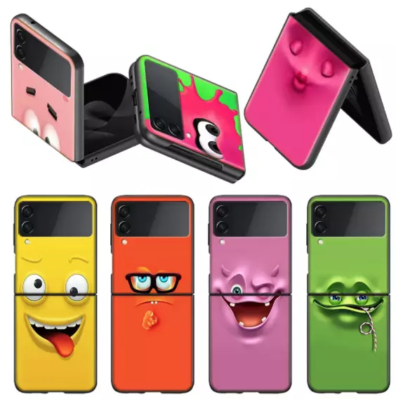 Cute Funny Face Smile Coque Cover Case for Samsung Galaxy Z Flip 5 - Z Flip 4