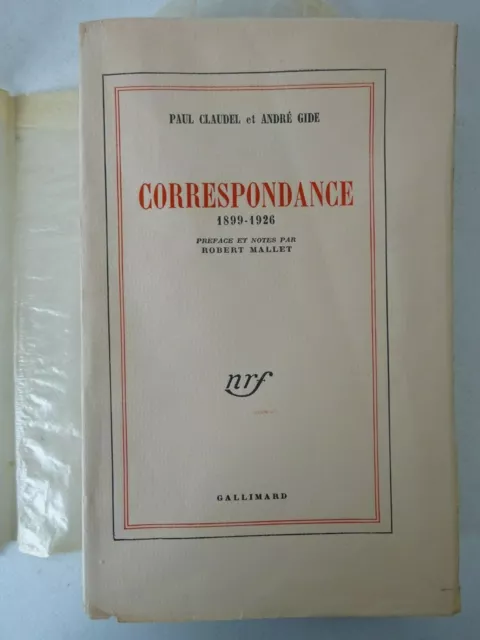 CLAUDEL (Paul), GIDE André. Correspondance 1899-1926. E.O. Ex. no 1 sur Hollande