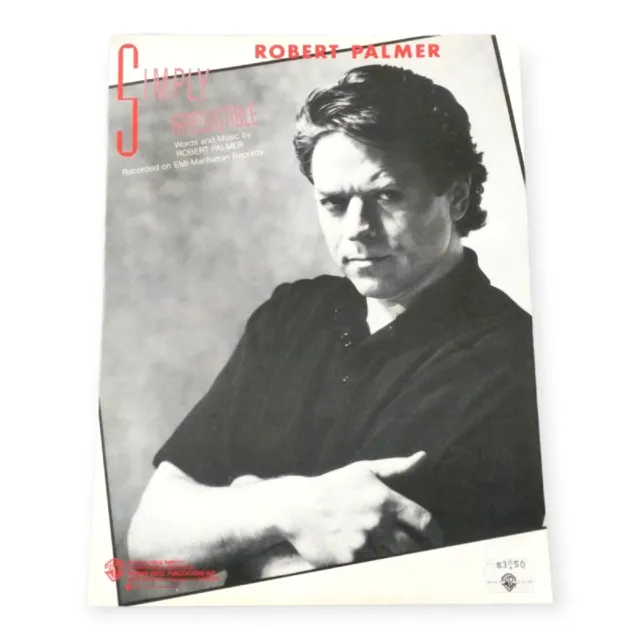 Robert Palmer: Simply Irresistible Sheet Music (1988, Warner Bros) Piano/Guitar