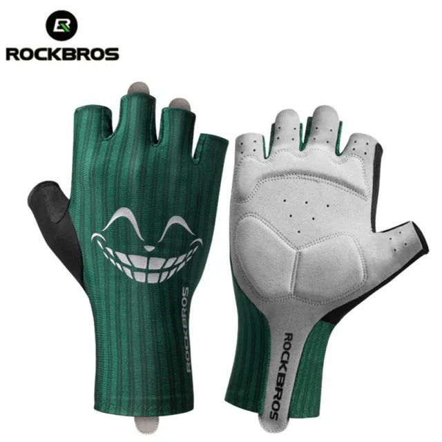 ROCKBROS Smiley Face Bike Bicycle Cycling Half Finger Gloves MTB Road Fingerless