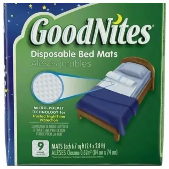 Almohadillas desechables GoodNites para almohadillas de enuresis paquete 9 unidades 1 FSA