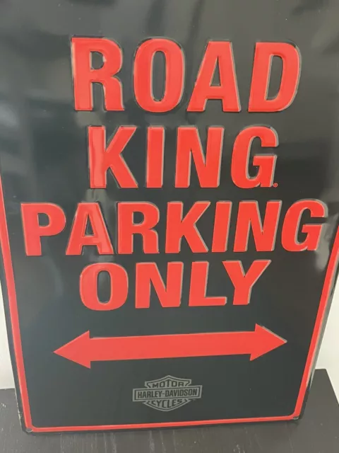 ANDE ROONEY, HARLEY DAVIDSON ROAD KING PARKING HEAVY DUTY SIGN 12" x 18" 2