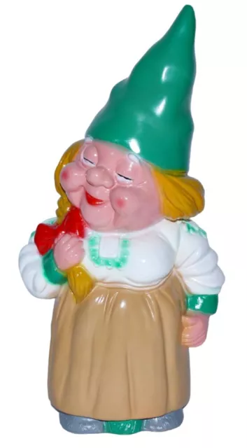 Gartenzwerg Heinzelweibchen Figur Zwerg Frau H 35 cm Gartenfigur aus Kunststoff