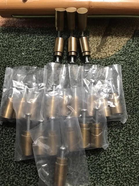 Lot of 22 Round Brass Finish Cabinet/Drawer Pulls/Knobs