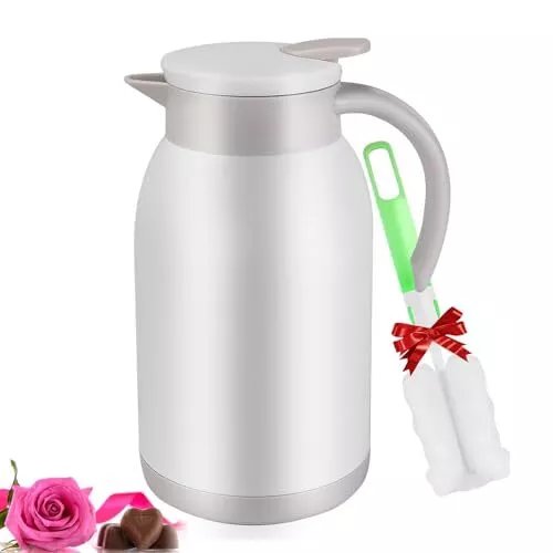 Stainless Steel Thermal Coffee Carafe Dispenser, Unbreakable Double Wall Vacuum