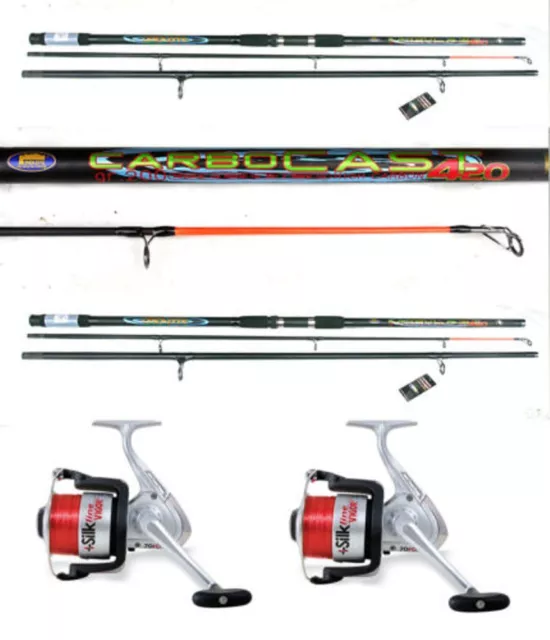 NGT 14ft Ocean Surfcast Beachcaster / Surf Fishing Rod & Silk reel with  Line