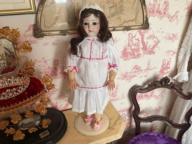 Poupée ancienne Tête porcelaine Limoges France 3