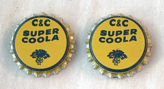 2 1950s Virginia C&C SUPER COOLA Unused Soda Bottle Cap & Cork with SC Tax Paid